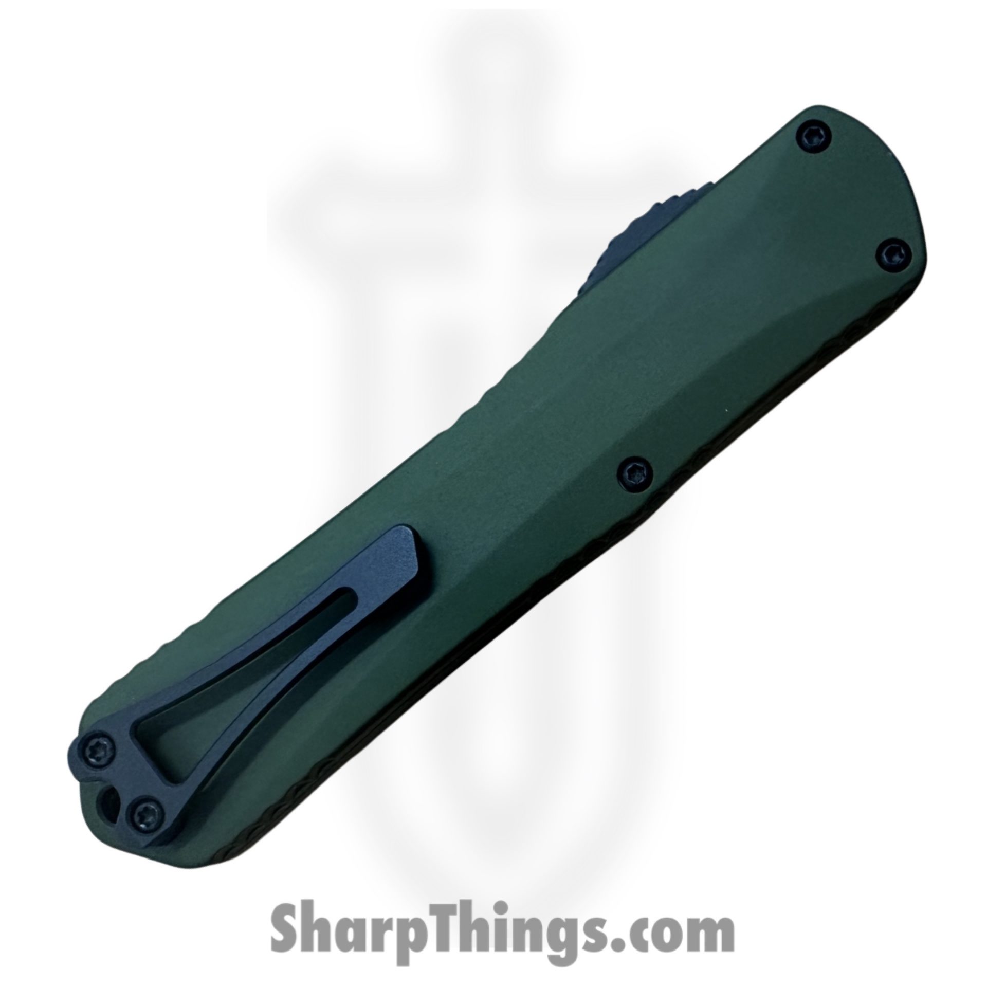 Heretic Knives - H031-6A-GRN - Manticore X - OTF Auto - Magnacut DLC Tanto - 6061 T6 Aluminum - OD Green - Image 4