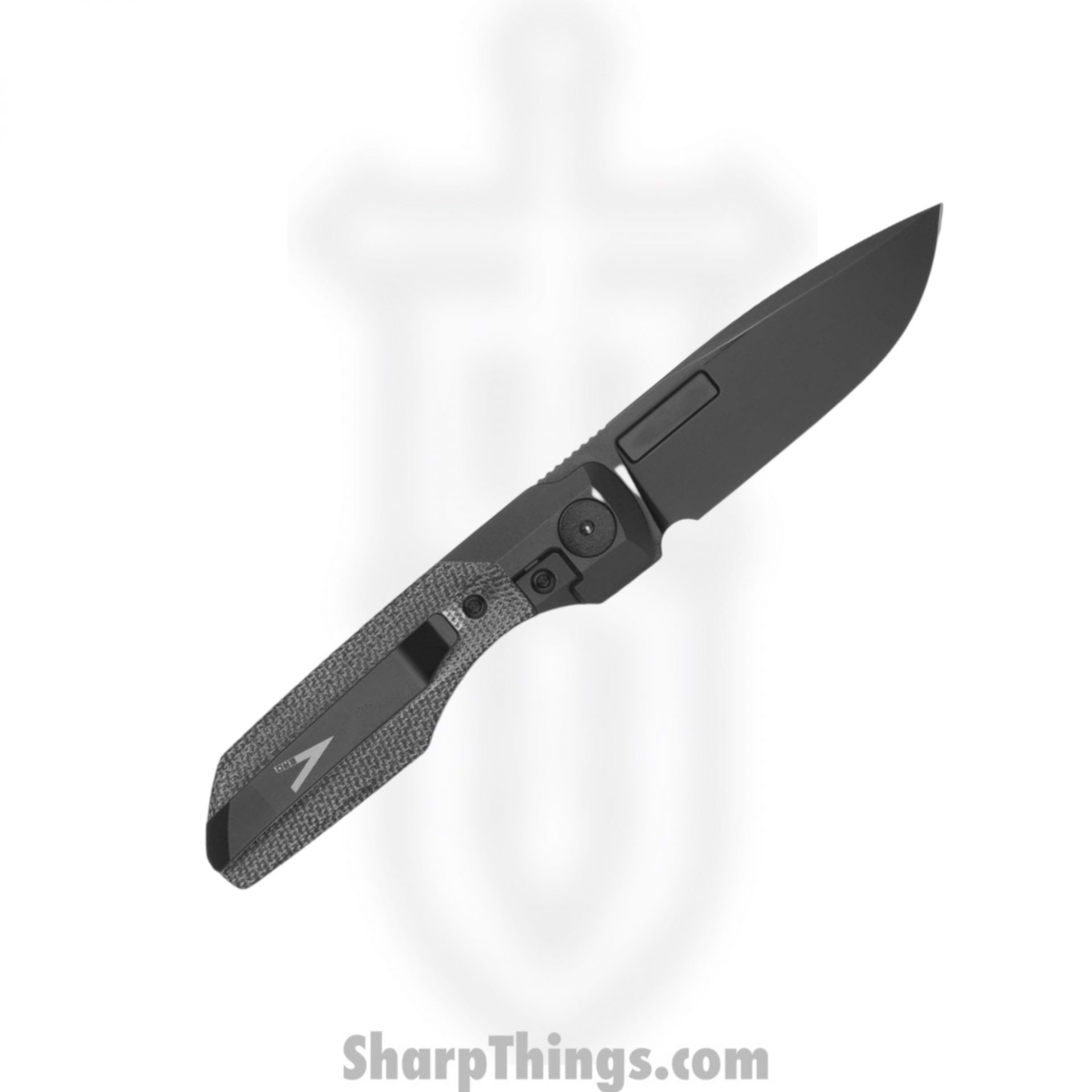 Vero Engineering - V-VSM-DLC-BLK-MIC - Synapse Mini - Folding Knife - M390 DLC Drop Point - Micarta - Black - Image 2