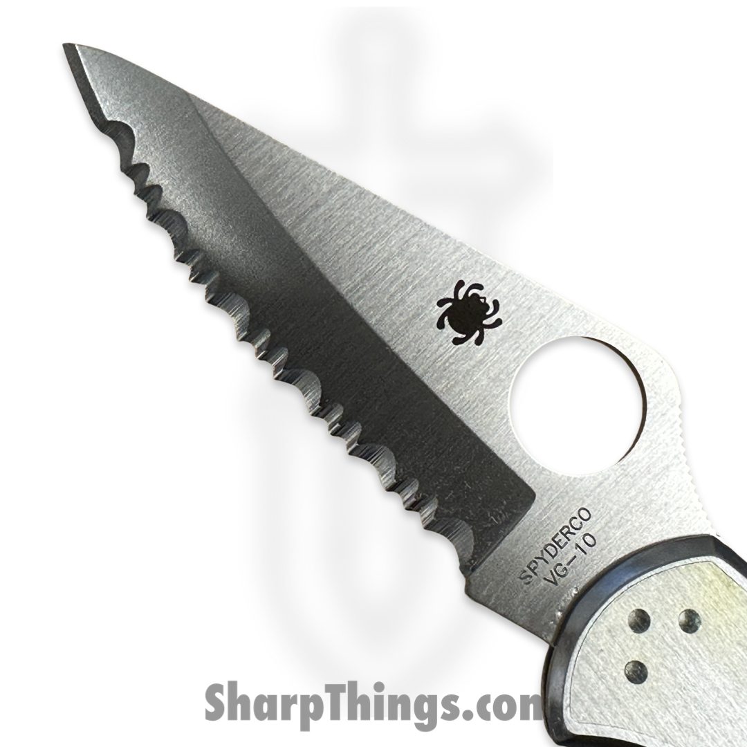 Spyderco - SC11S - Delica 4 - Folding Knife - VG 10 Stonewash Spear Point - Stainless Steel - Silver - Image 4