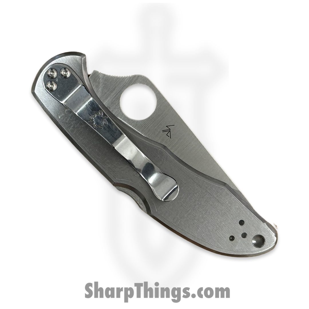 Spyderco - SC11S - Delica 4 - Folding Knife - VG 10 Stonewash Spear Point - Stainless Steel - Silver - Image 5