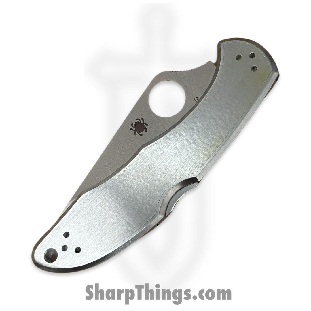 Spyderco - SC11S - Delica 4 - Folding Knife - VG 10 Stonewash Spear Point - Stainless Steel - Silver - Image 6
