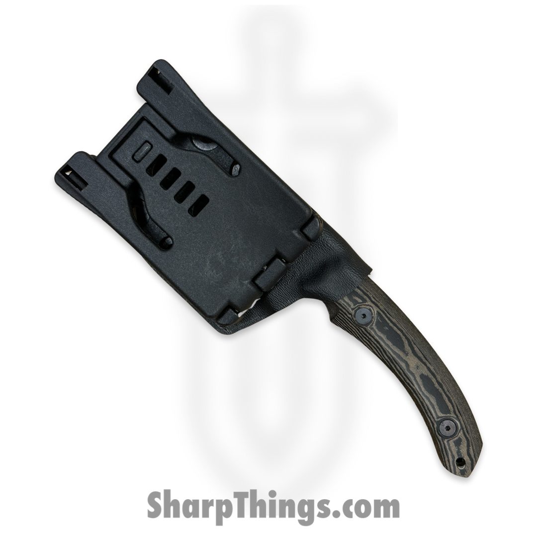 Dishonor Blades - DB-Dyer-FB-BLKR - Chimera Edc - Fixed Blade Knife - Uddeholm Rigor (A2) Flat Black Coated Mod. Wharncliffe - Richlite - Black - Image 3