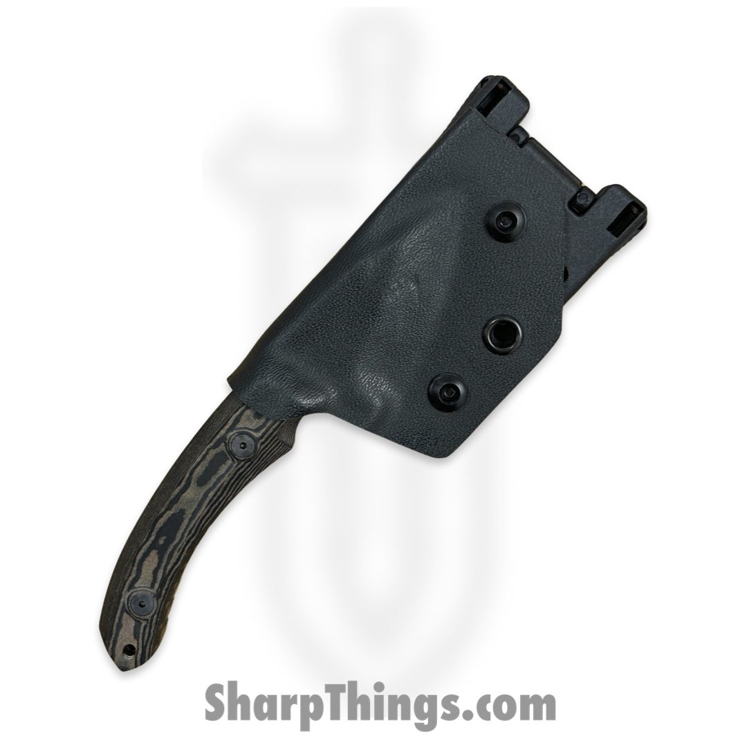 Dishonor Blades - DB-Dyer-FB-BLKR - Chimera Edc - Fixed Blade Knife - Uddeholm Rigor (A2) Flat Black Coated Mod. Wharncliffe - Richlite - Black - Image 4