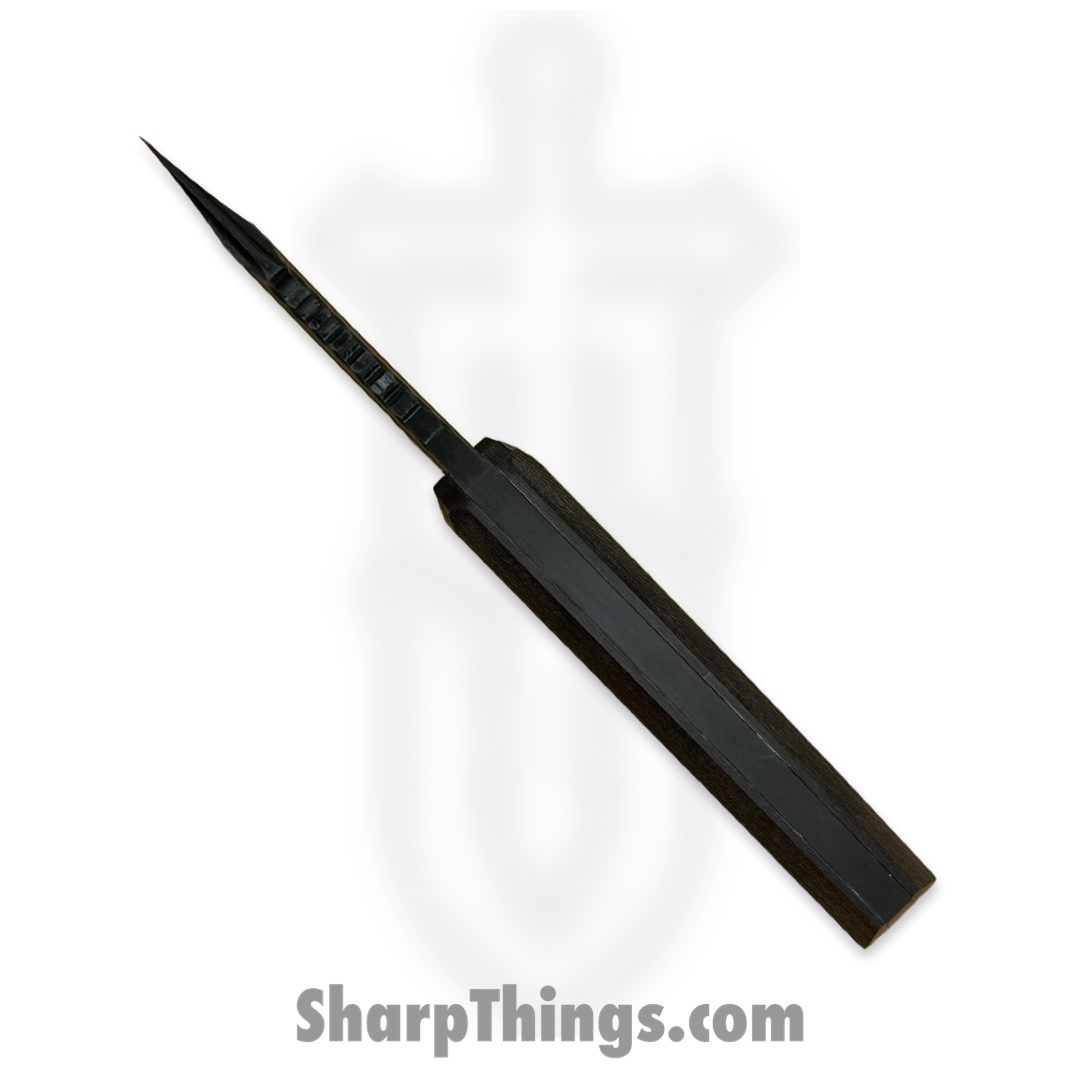 Dishonor Blades - DB-Dyer-FB-BLKR - Chimera Edc - Fixed Blade Knife - Uddeholm Rigor (A2) Flat Black Coated Mod. Wharncliffe - Richlite - Black - Image 7