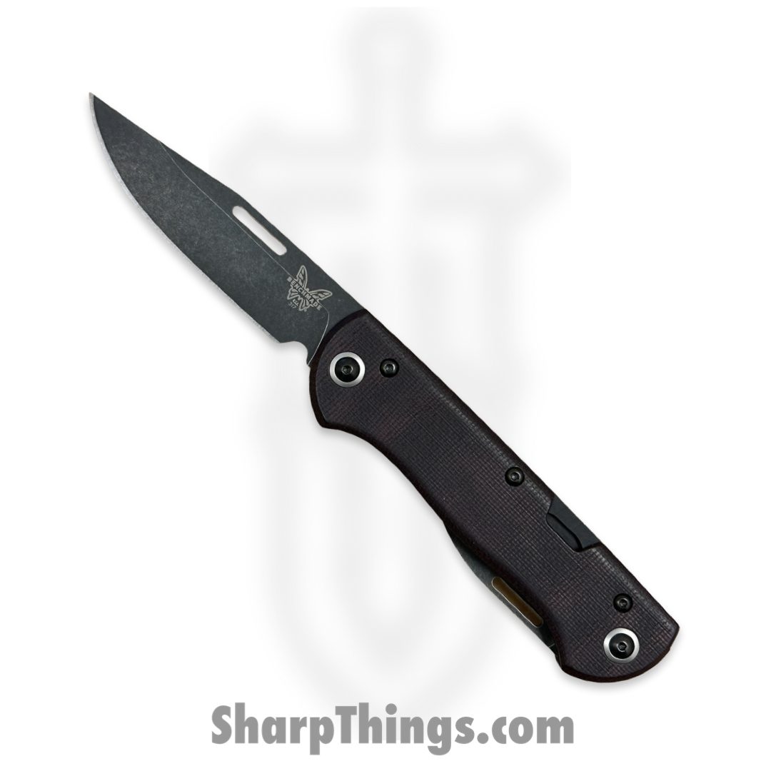 Benchmade - 317BK-02 - Weekender - Folding Knife - CPM-S90V DLC Drop Point - Micarta - Burgundy - Image 4