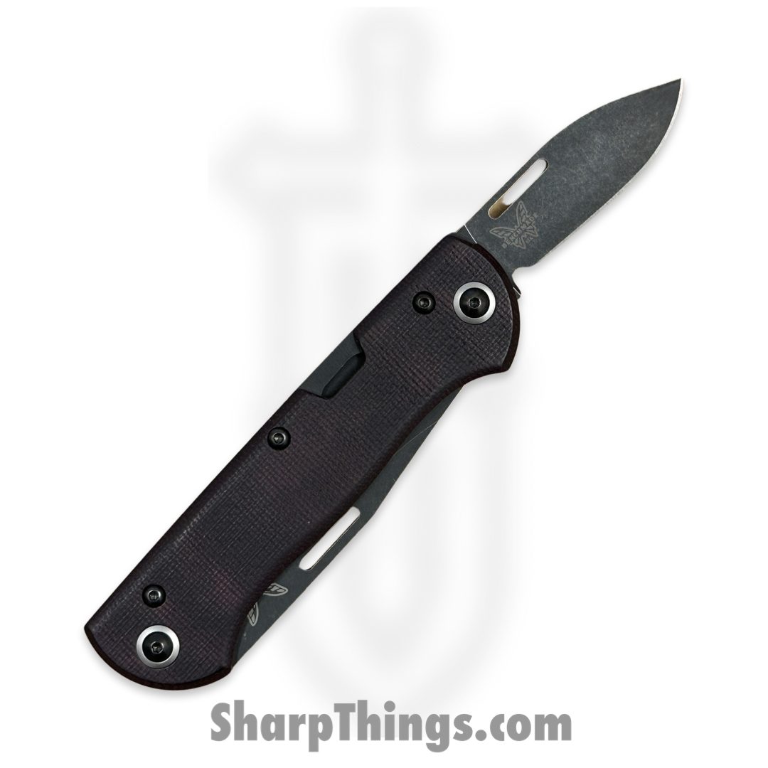 Benchmade - 317BK-02 - Weekender - Folding Knife - CPM-S90V DLC Drop Point - Micarta - Burgundy - Image 5