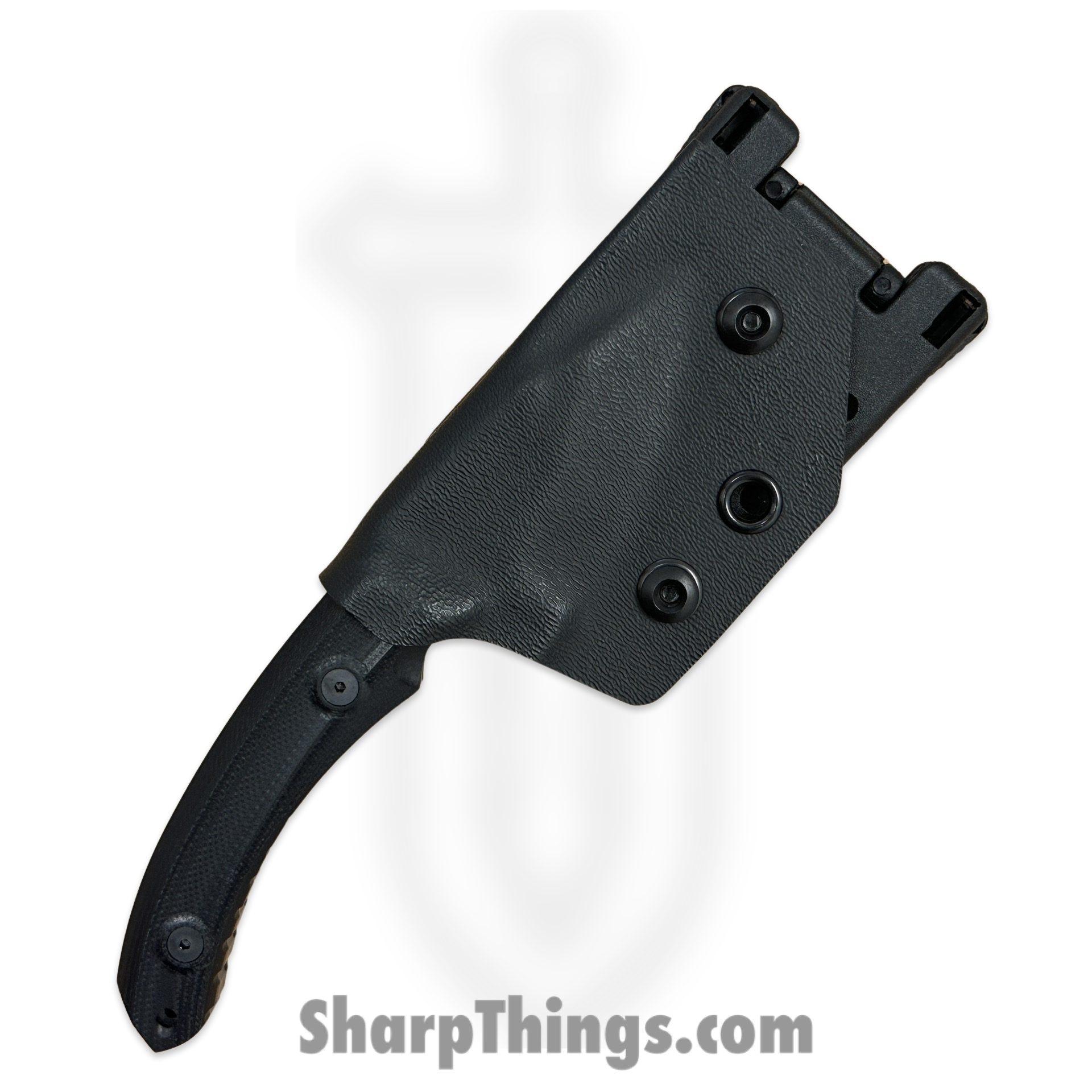 Dishonor Blades - DB-C7-LS-BLK - Chimera Edc - Fixed Blade Knife - Uddeholm Rigor (A2) Coated Light Stonewash Mod. Wharncliffe - G10 - Black - Image 6