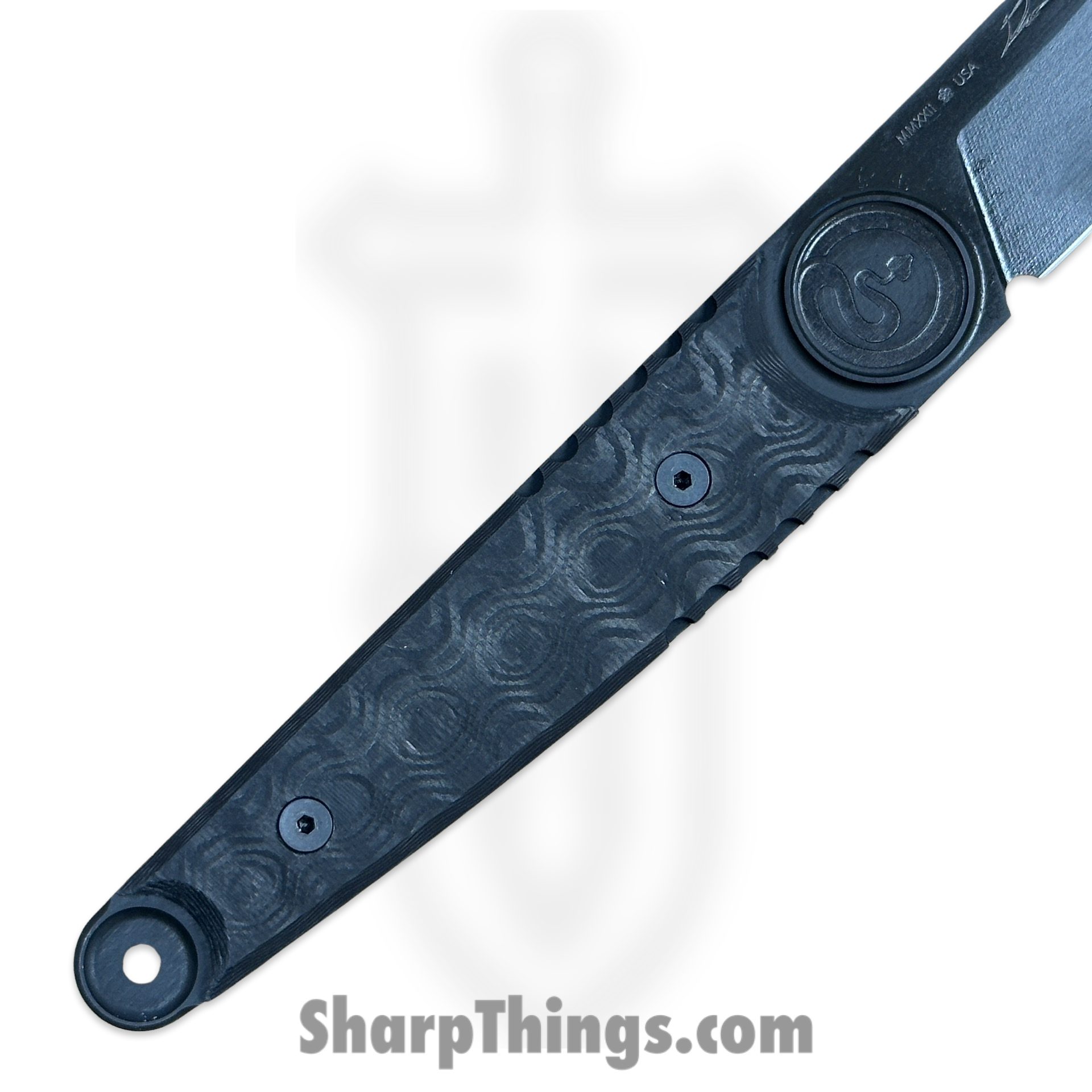 Dishonor Blades - Hanzo-Abyss - Hanzo Kwaiken - Fixed Blade Knife - Uddeholm Rigor (A2) Cerakote Kwaiken - Carbon Fiber - Black - Image 6