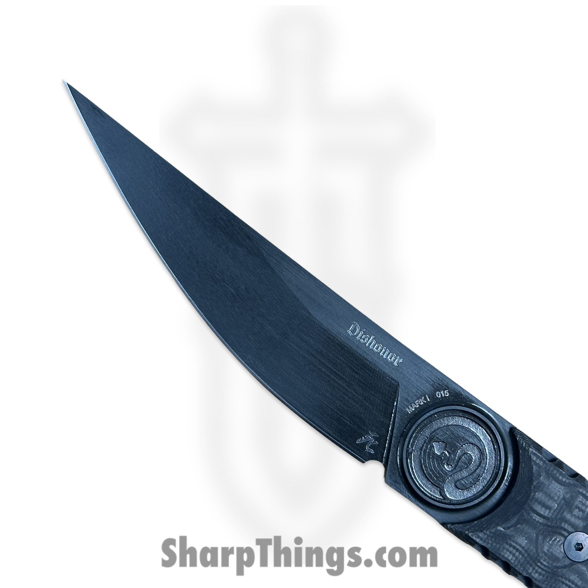Dishonor Blades - Hanzo-Abyss - Hanzo Kwaiken - Fixed Blade Knife - Uddeholm Rigor (A2) Cerakote Kwaiken - Carbon Fiber - Black - Image 3