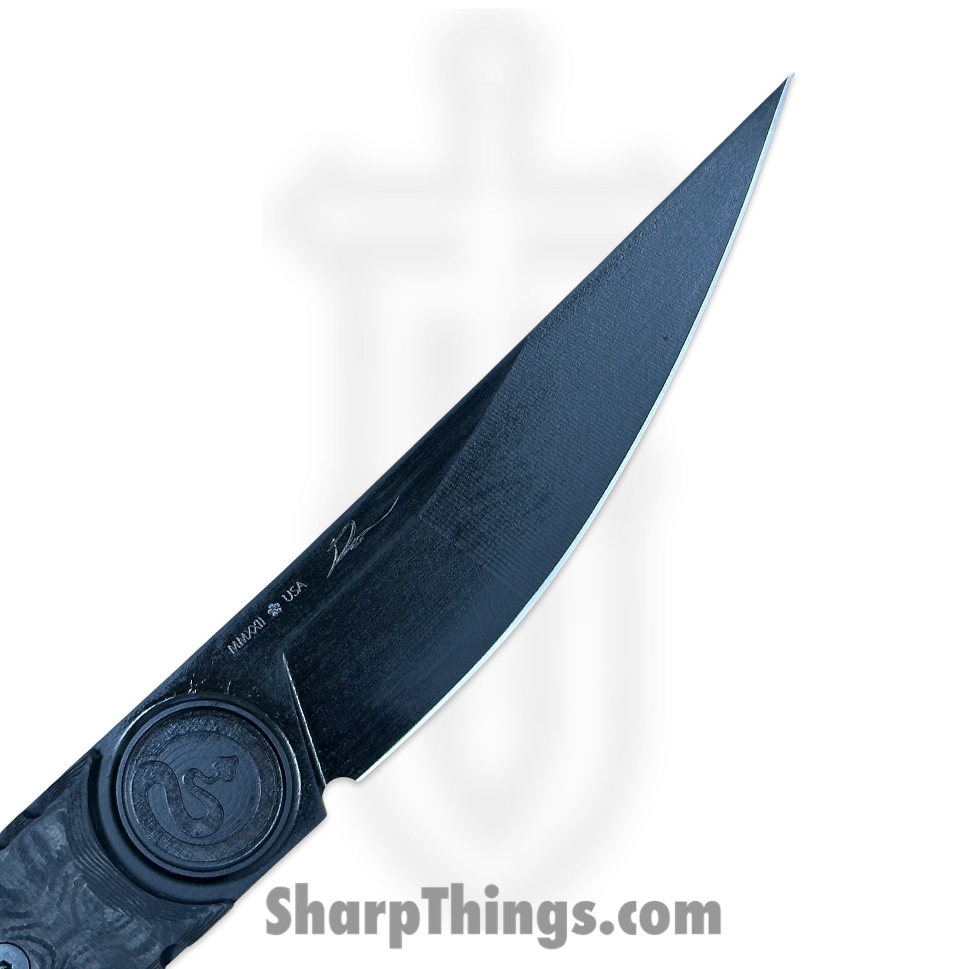 Dishonor Blades - Hanzo-Abyss - Hanzo Kwaiken - Fixed Blade Knife - Uddeholm Rigor (A2) Cerakote Kwaiken - Carbon Fiber - Black - Image 4