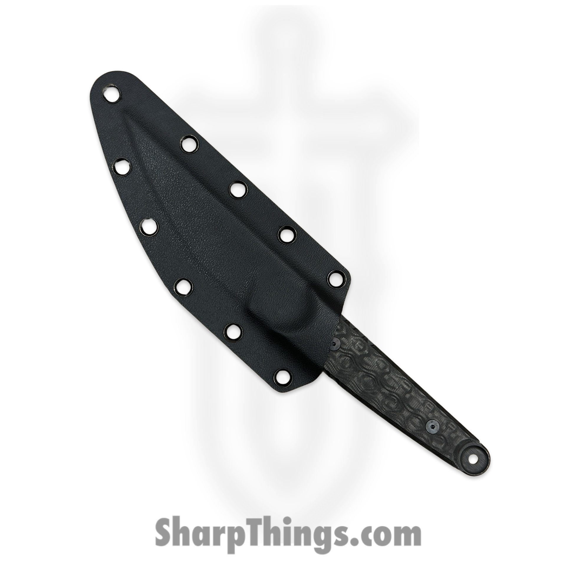 Dishonor Blades - Hanzo-Abyss - Hanzo Kwaiken - Fixed Blade Knife - Uddeholm Rigor (A2) Cerakote Kwaiken - Carbon Fiber - Black - Image 9