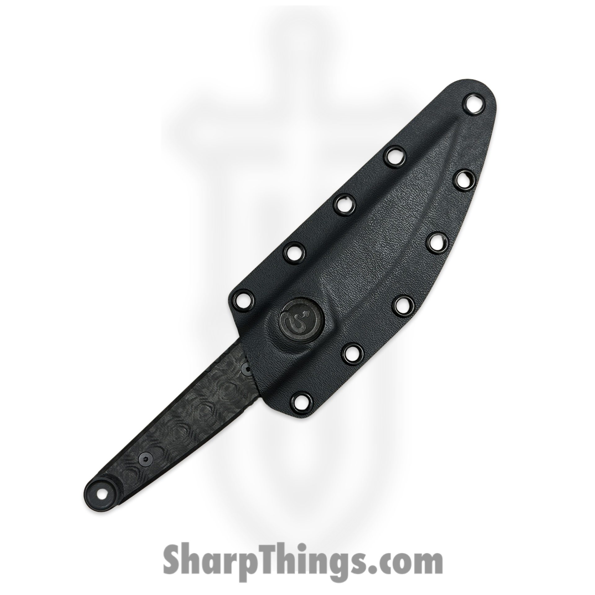 Dishonor Blades - Hanzo-Abyss - Hanzo Kwaiken - Fixed Blade Knife - Uddeholm Rigor (A2) Cerakote Kwaiken - Carbon Fiber - Black - Image 10