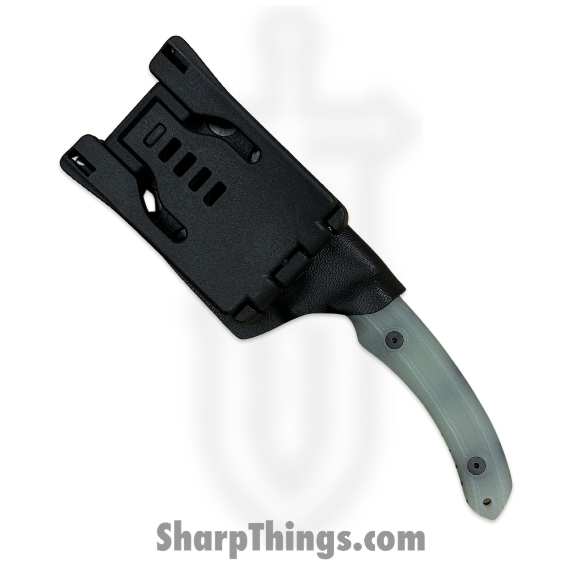 Dishonor Blades - DB-Nephrite-FB-Jade - Chimera Edc - Fixed Blade Knife - Uddeholm Rigor (A2) Flat Black Coated Mod. Wharncliffe - G10 - Jade - Image 5