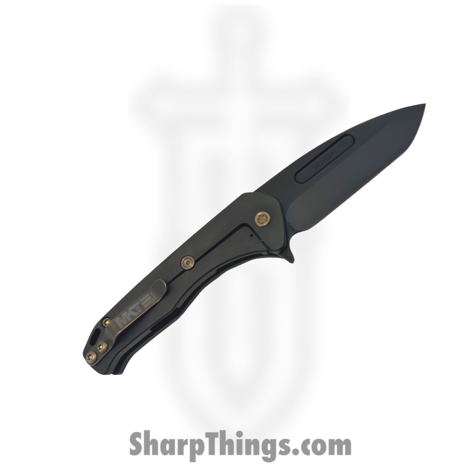 Medford Knife and Tool - MKFF2064PT-42PV-T1C1-Q4 - Swift FL Flipper - Folding Knife - S45VN PVD Tanto - Titanium and Aluminum - Black - Image 2
