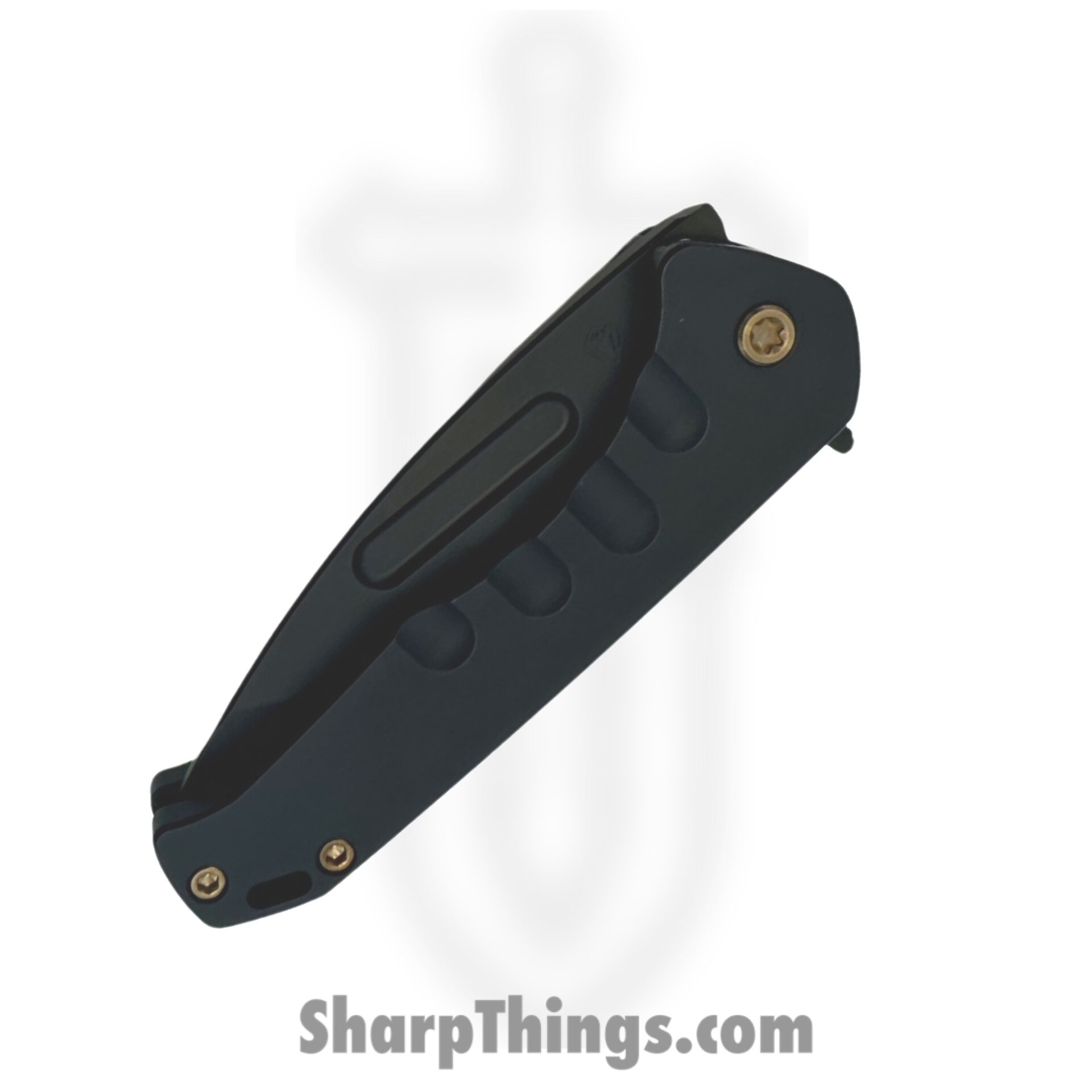 Medford Knife and Tool - MKFF2064PT-42PV-T1C1-Q4 - Swift FL Flipper - Folding Knife - S45VN PVD Tanto - Titanium and Aluminum - Black - Image 3