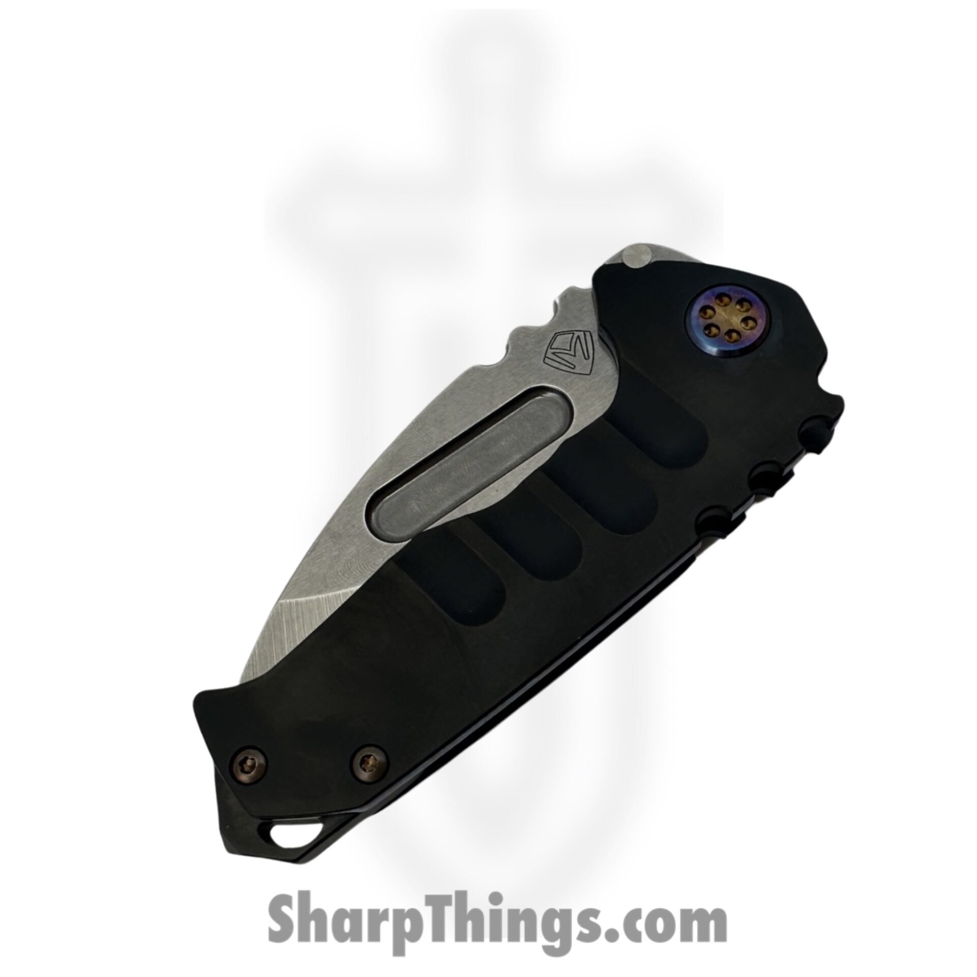 Medford Knife and Tool - MK0294TTD-30PV-TFCF-BP - Genesis T Pen Ano Perimeters - Folding Knife - S45VN Tumbled Drop Point - Titanium - Black - Image 3