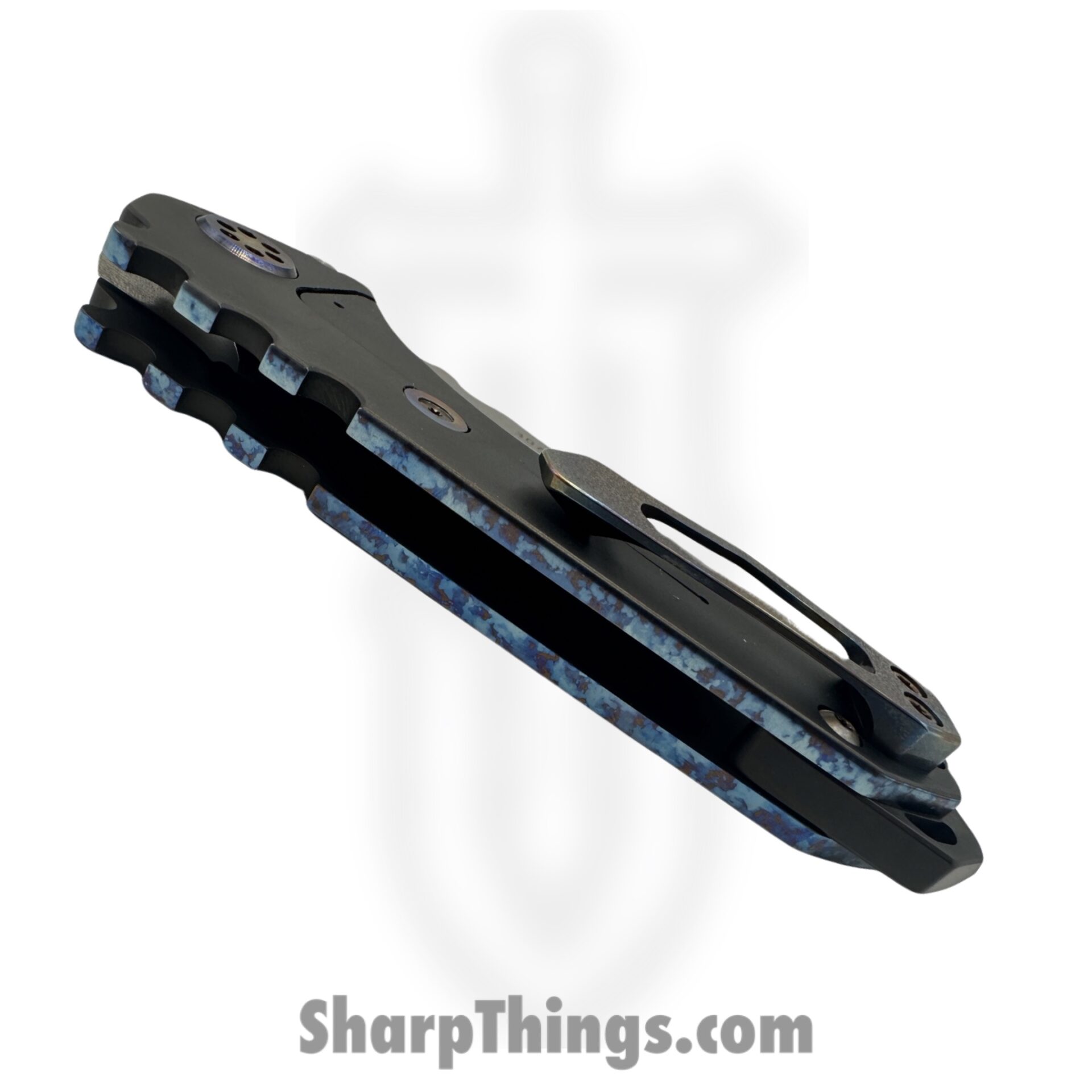 Medford Knife and Tool - MK0294TTD-30PV-TFCF-BP - Genesis T Pen Ano Perimeters - Folding Knife - S45VN Tumbled Drop Point - Titanium - Black - Image 5