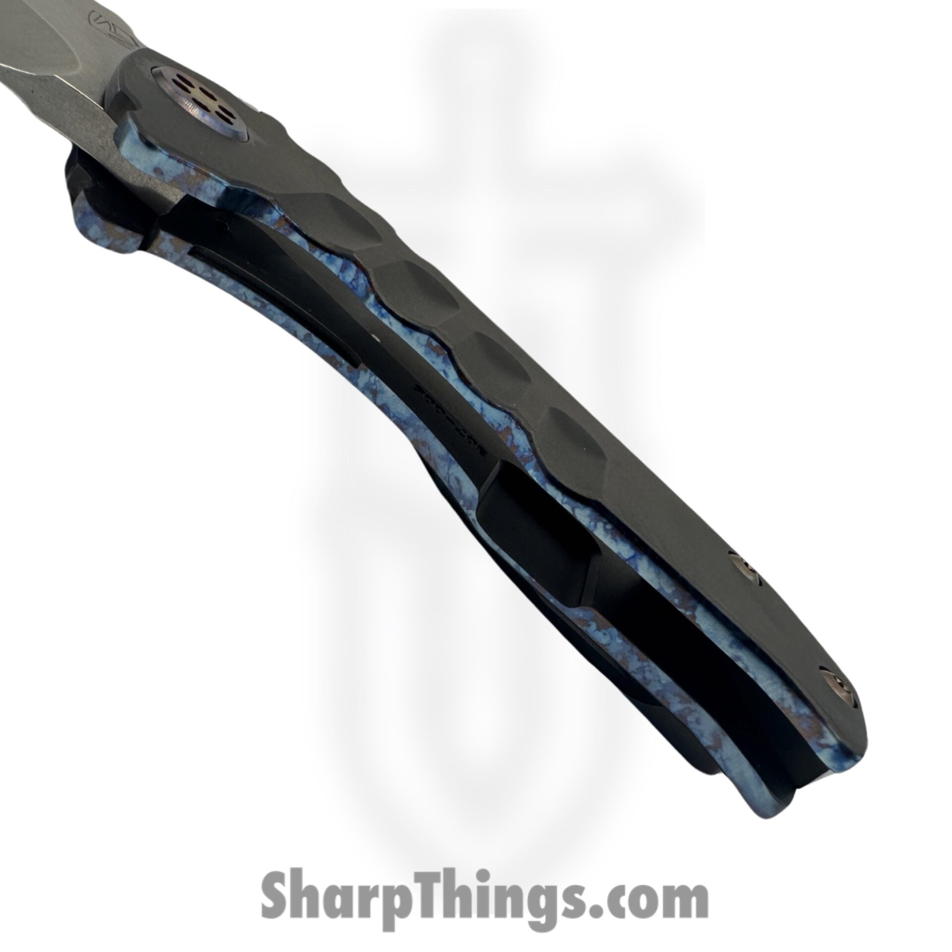 Medford Knife and Tool - MK0294TTD-30PV-TFCF-BP - Genesis T Pen Ano Perimeters - Folding Knife - S45VN Tumbled Drop Point - Titanium - Black - Image 6