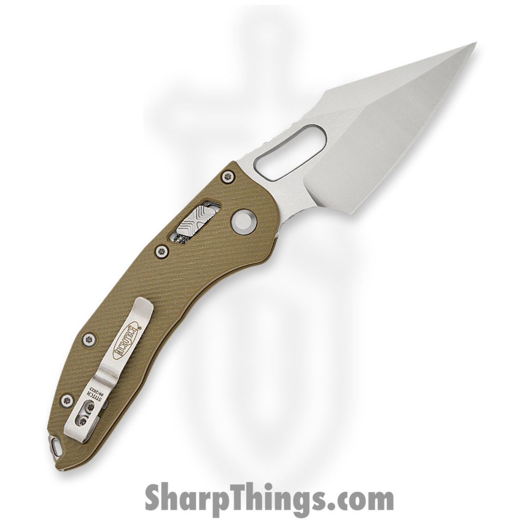 Microtech - 169RL-10FLGTOD - Stitch RAM-LOK - Folding Knife - M390MK Stonewash Spear Point - Fluted G 10 - OD Green - Image 2