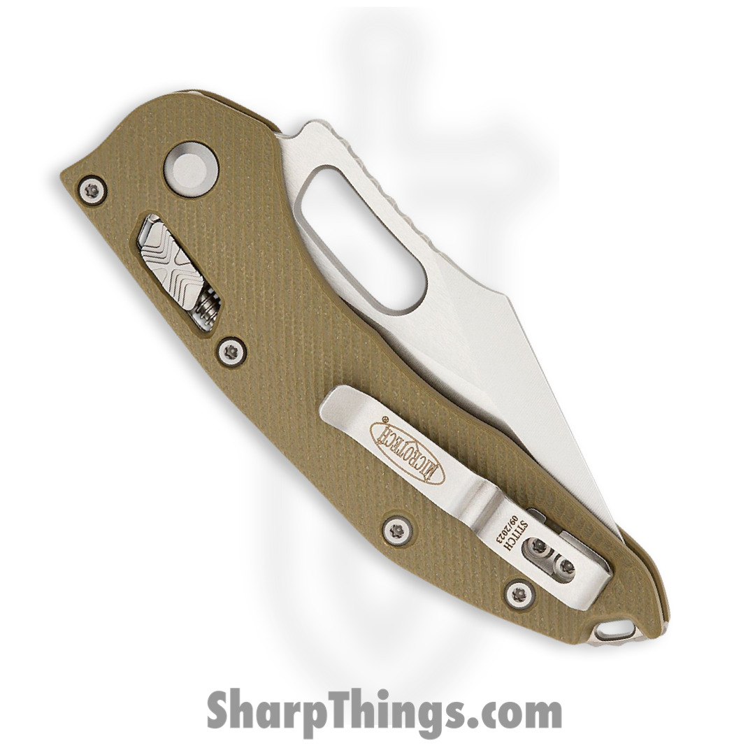 Microtech - 169RL-10FLGTOD - Stitch RAM-LOK - Folding Knife - M390MK Stonewash Spear Point - Fluted G 10 - OD Green - Image 4