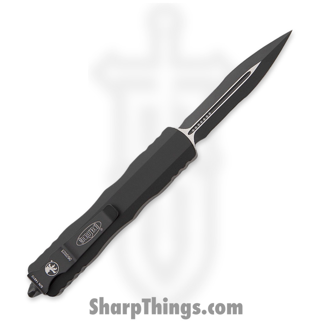 Microtech - 225-2T - Dirac Tactical - OTF Auto - DLC Dagger - 6061-T6 Aluminum - Black - Image 2