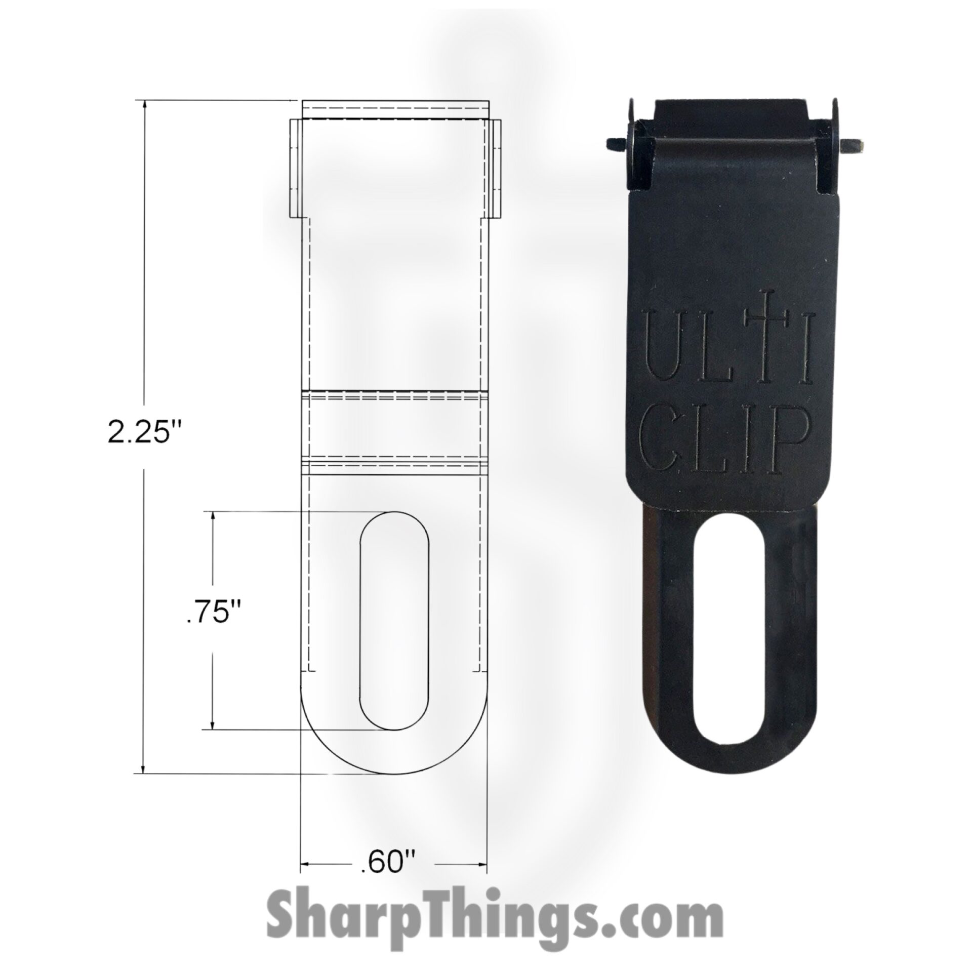 ULTICLIP - 245-DSLIM22 - SLIM 2.2 - Steel - Black