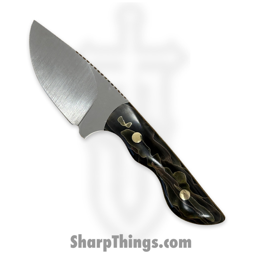 Cave Blades - CBSamDP1023c - Samaritan - Fixed Blade Knife - 154CM Satin Drop Point - Raffir Noble - Bronze Copper