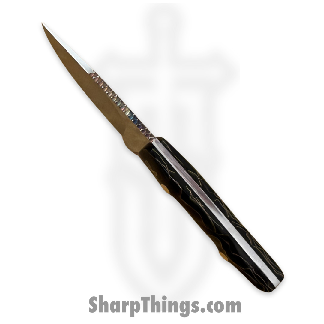 Cave Blades - CBSamDP1023c - Samaritan - Fixed Blade Knife - 154CM Satin Drop Point - Raffir Noble - Bronze Copper - Image 4
