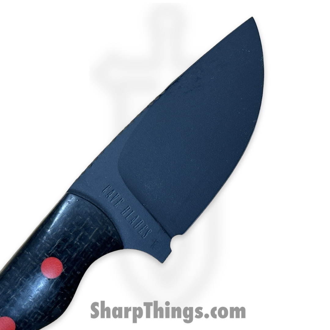 Cave Blades - CBSamDP1023e - Samaritan - Fixed Blade Knife - 154CM Coated Drop Point - Micarta - Red Black - Image 7