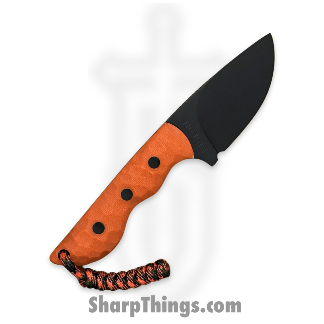 Cave Blades - CBSamDP1023f - Samaritan - Fixed Blade Knife - 154CM Coated Drop Point - G10 - Orange Black - Image 3