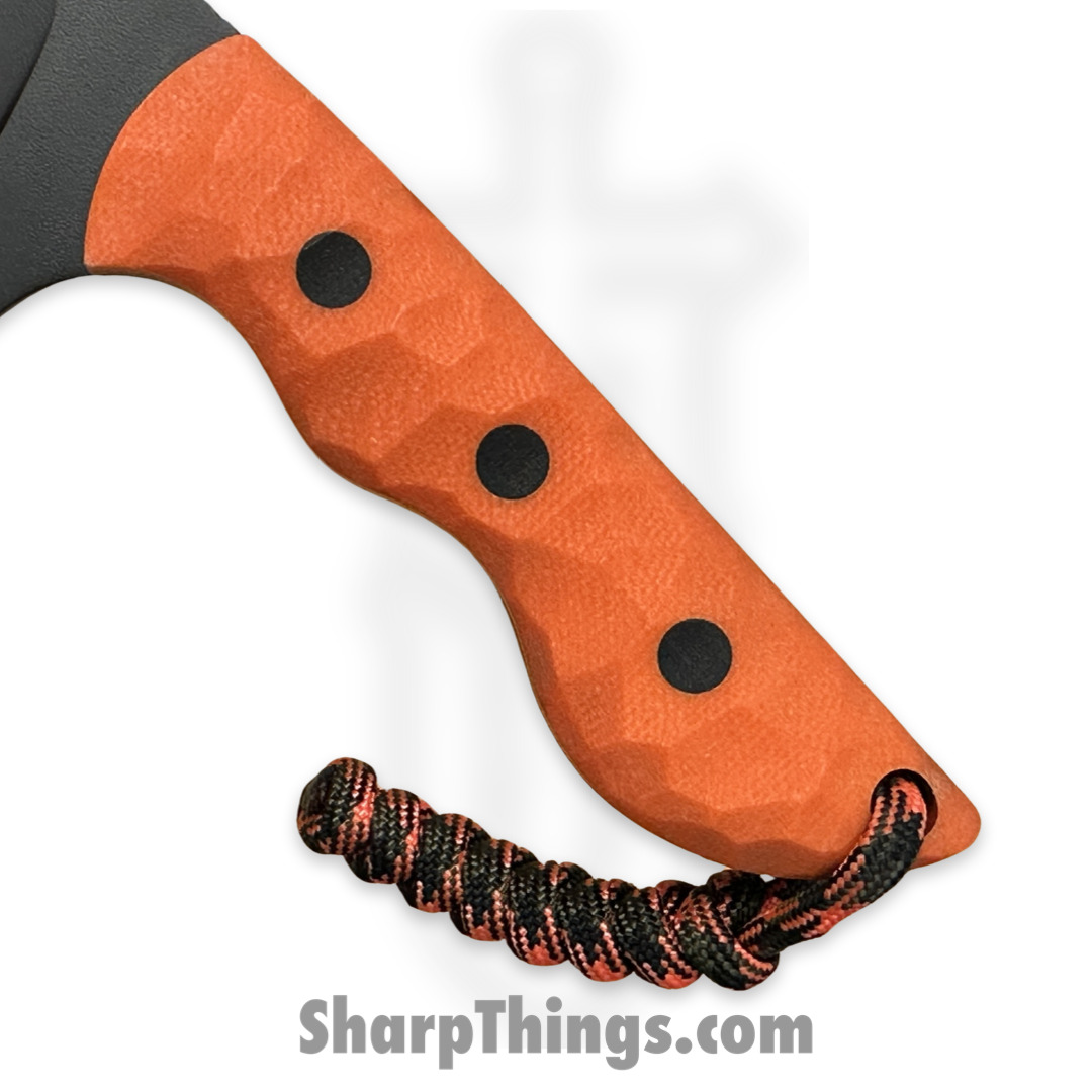 Cave Blades - CBSamDP1023f - Samaritan - Fixed Blade Knife - 154CM Coated Drop Point - G10 - Orange Black - Image 2