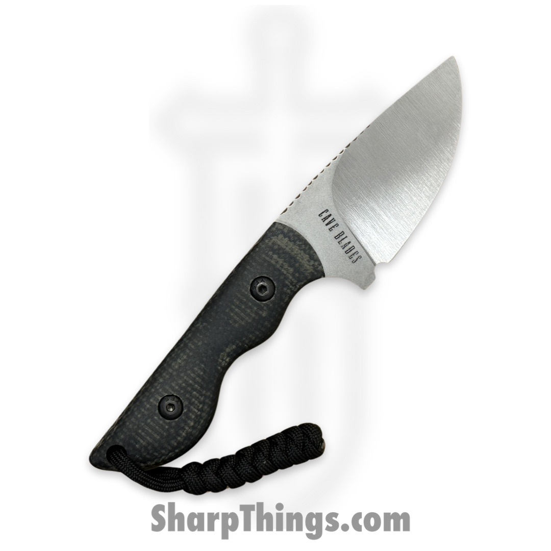 Cave Blades - CBSamDP1023b - Samaritan - Fixed Blade Knife - 154CM Satin Drop Point - Micarta - Gray Green - Image 2