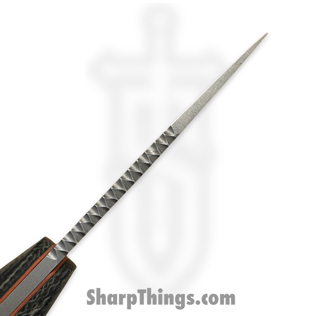 Cave Blades - CBSamDP1023b - Samaritan - Fixed Blade Knife - 154CM Satin Drop Point - Micarta - Gray Green - Image 6