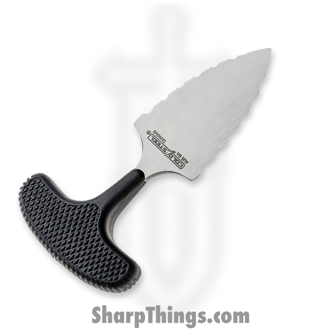 Cold Steel - CS43XLSS - Urban Edge - Fixed Blade Knife - Japanese Aus 8A Stainless Steel Satin Dagger - Rubber - Black - Image 2