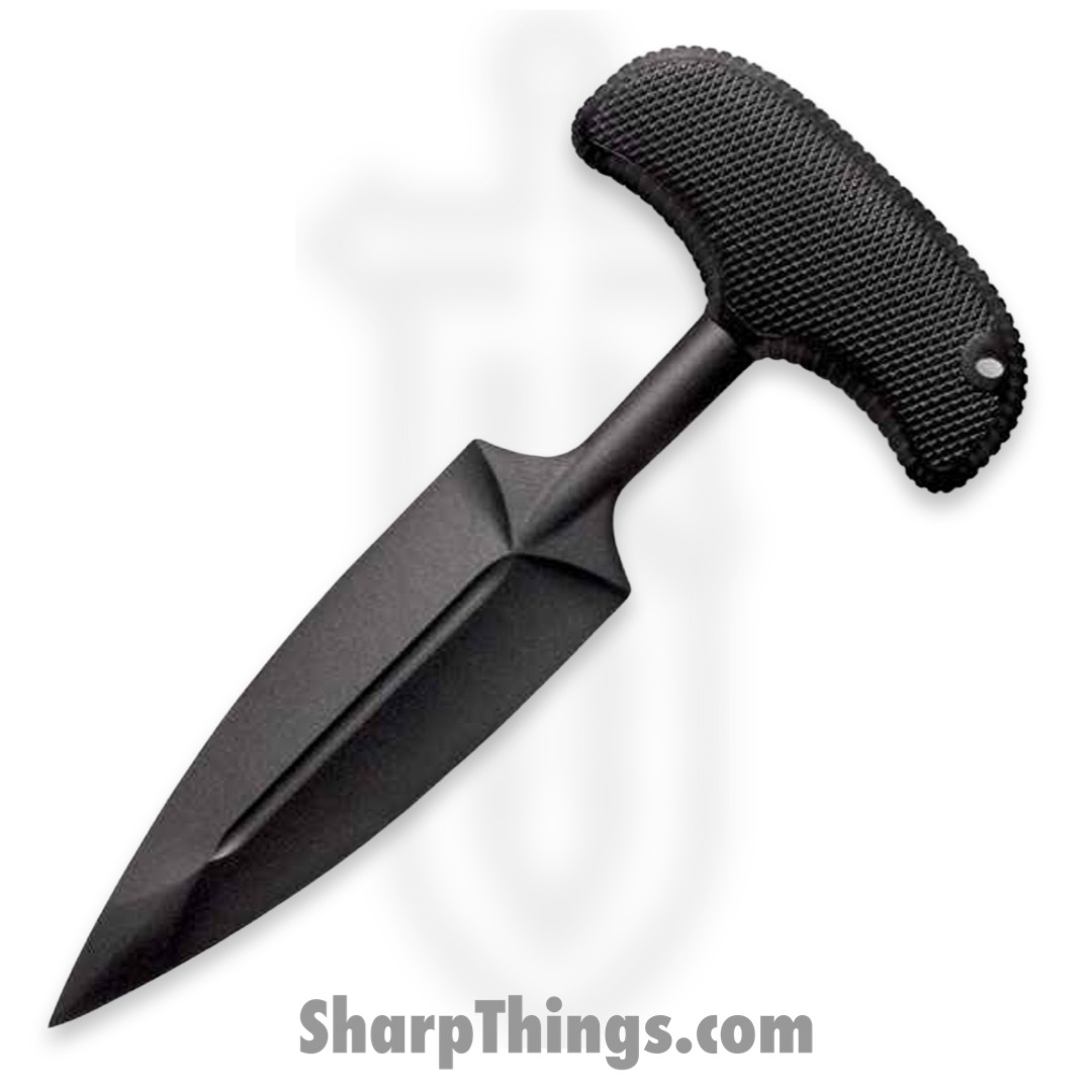 Cold Steel - CS92FPA - FGX Push Blade I - Fixed Blade Knife - Griv-Ex™ Black Dagger - Kray-Ex™ Grip - Black