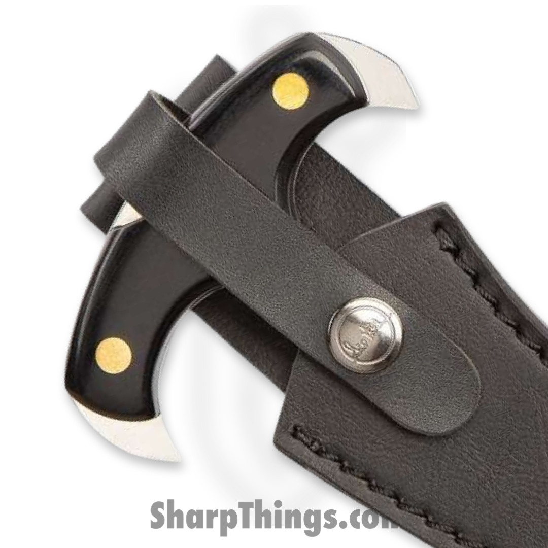 United Cutlery - GH5083 - Hibben Vulcan Push Dagger - Fixed Blade Knife - 5Cr13 Stainless Steel Satin Dagger - Pakkawood - Black - Image 4