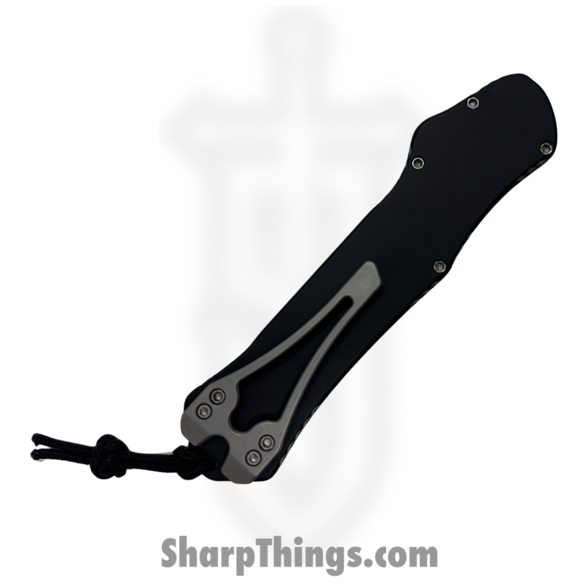 Heretic Knives - H008-1A - Hydra - OTF Auto - CPM Magnacut Satin Recurve - Aluminum - Black - Image 5