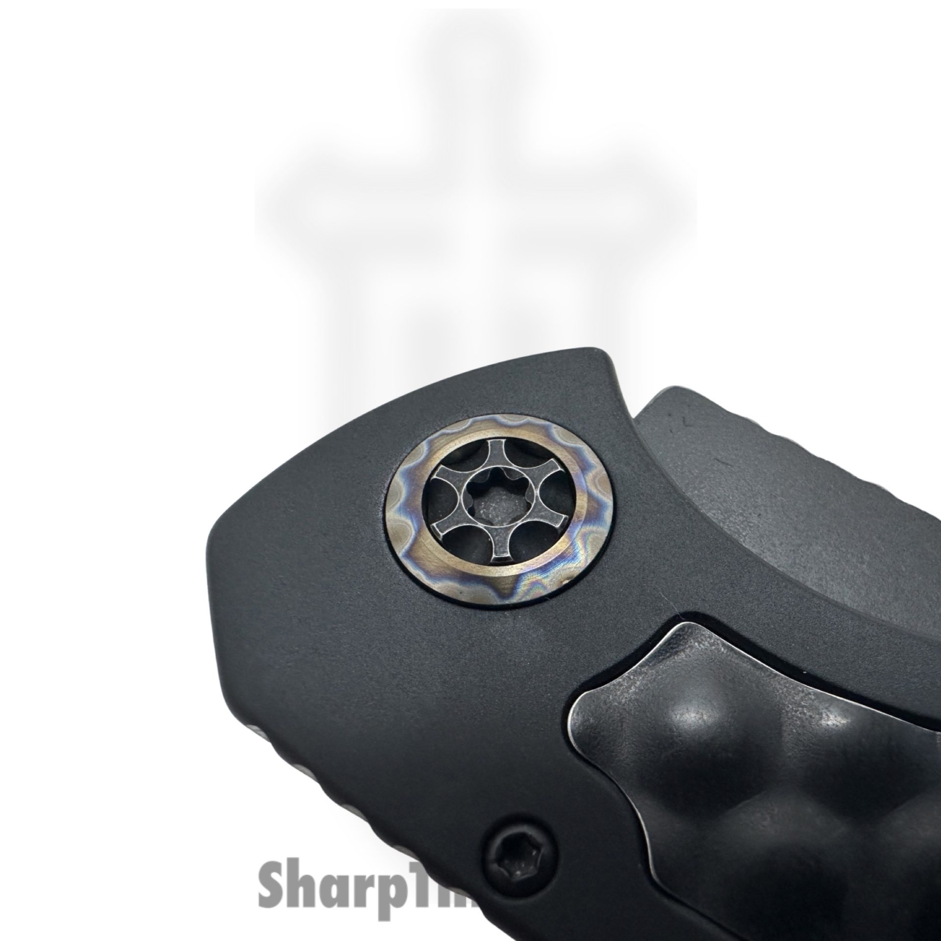 Heretic Knives - H048-8A - Pariah - Automatic Knife - CPM Magnacut Battleworn DLC Drop Point - Aluminum with Stainless Steel Bubble Inlay - Black - Image 3
