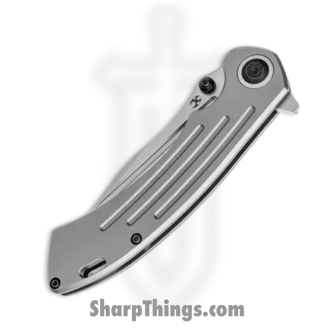 Kansept Knives - K1032A2 - Pretatout Framelock - Folding Knife - CPM S35VN Stonewash Clip Point - Titanium - Gray - Image 4