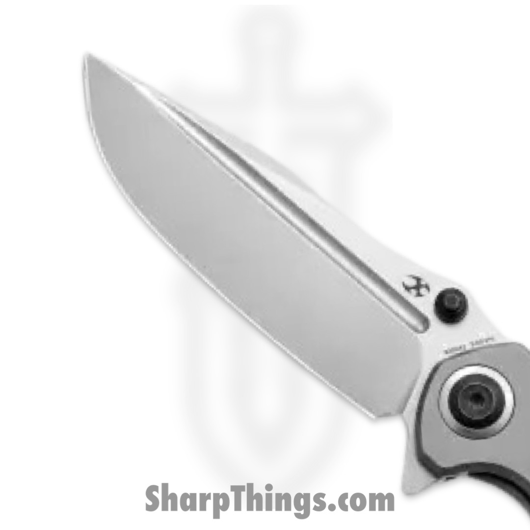 Kansept Knives - K1032A2 - Pretatout Framelock - Folding Knife - CPM S35VN Stonewash Clip Point - Titanium - Gray - Image 2