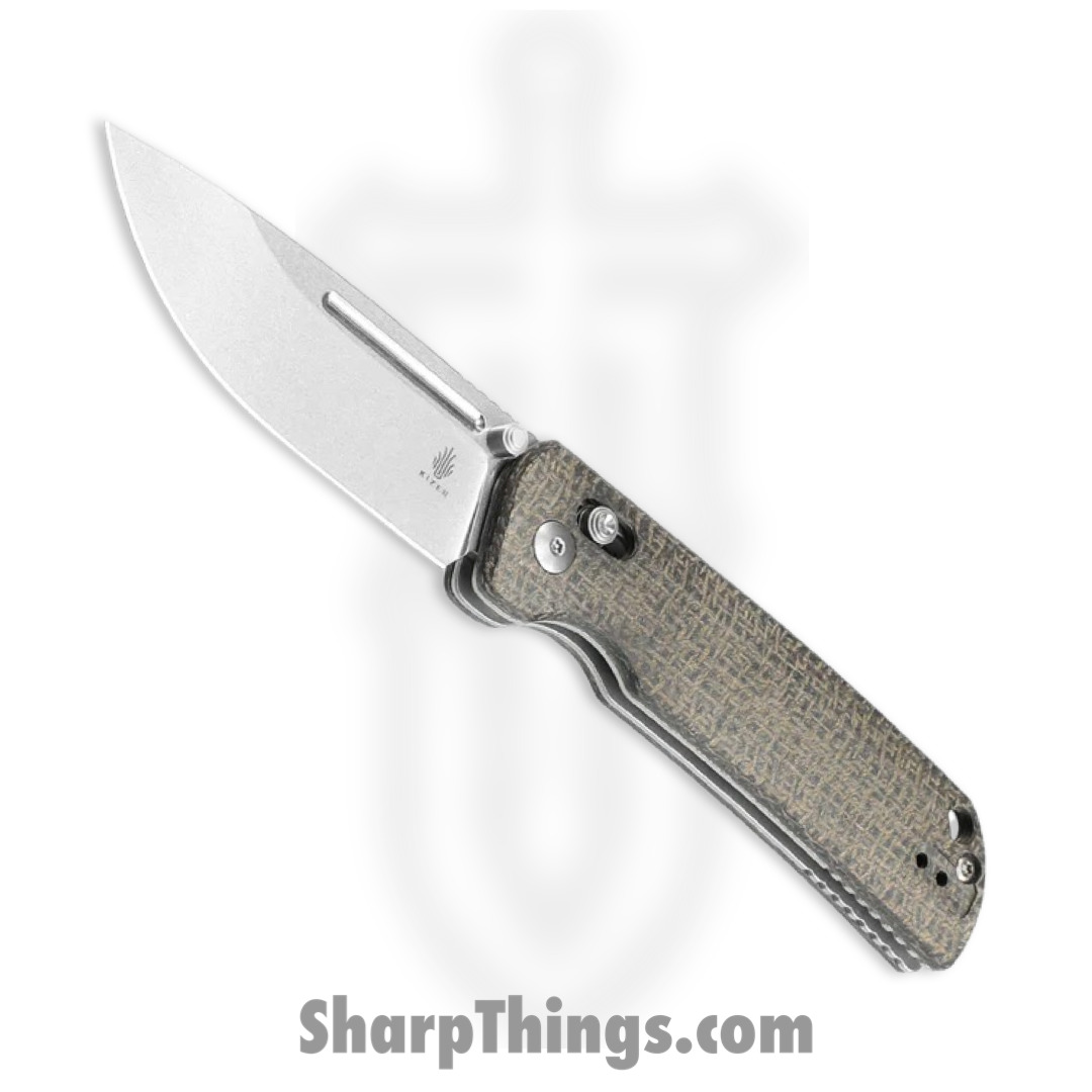Kizer Cutlery - KIV4481C2 - Escort - Folding Knife - 154CM Stonewash Drop Point - Micarta - Green