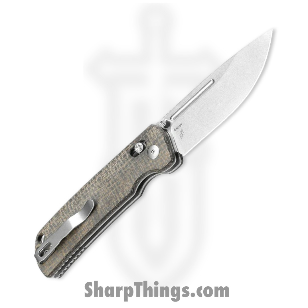 Kizer Cutlery - KIV4481C2 - Escort - Folding Knife - 154CM Stonewash Drop Point - Micarta - Green - Image 4