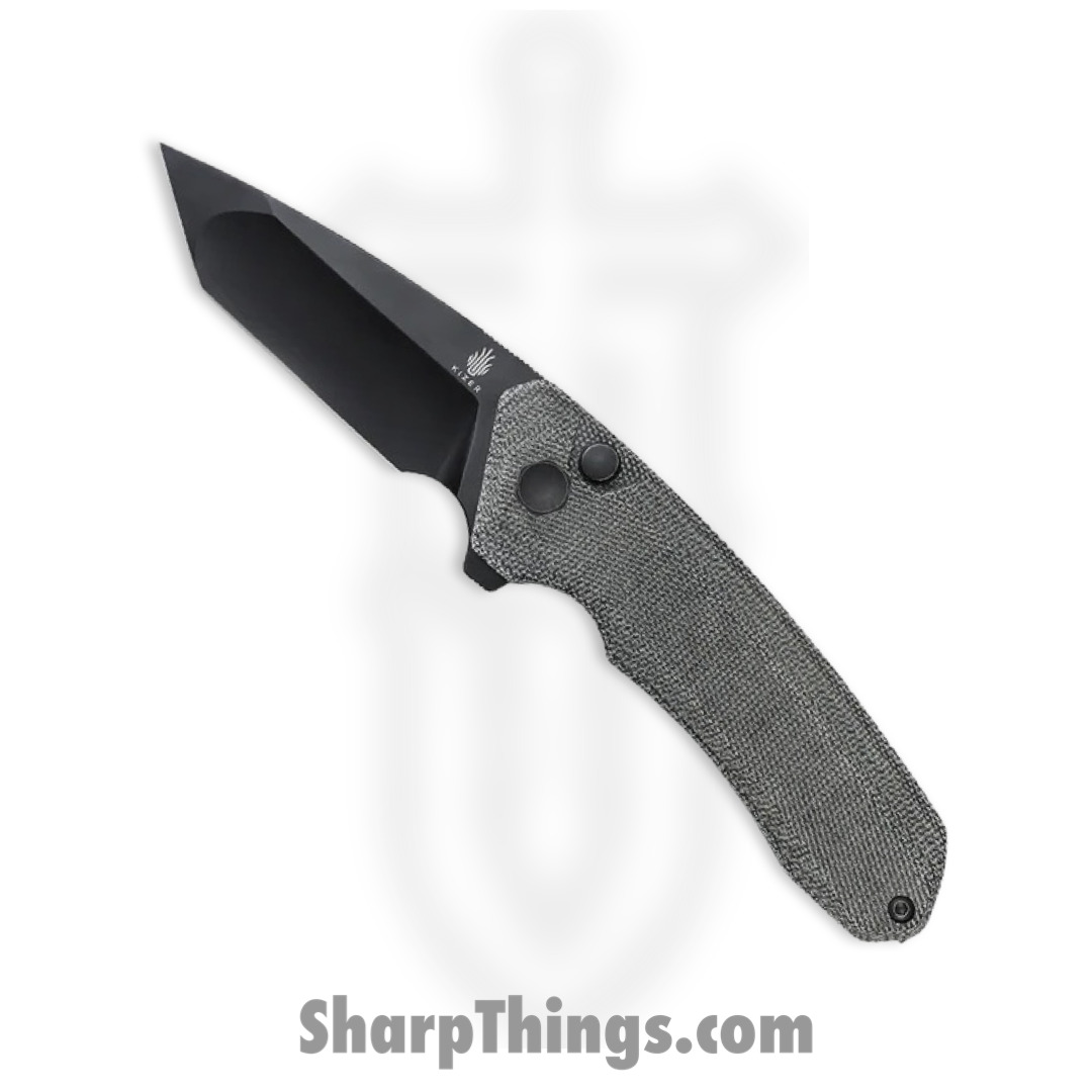 Kizer Cutlery - KIV4602C1 - Mad Tanto - Folding Knife - 154CM Coated Tanto - Micarta - Black