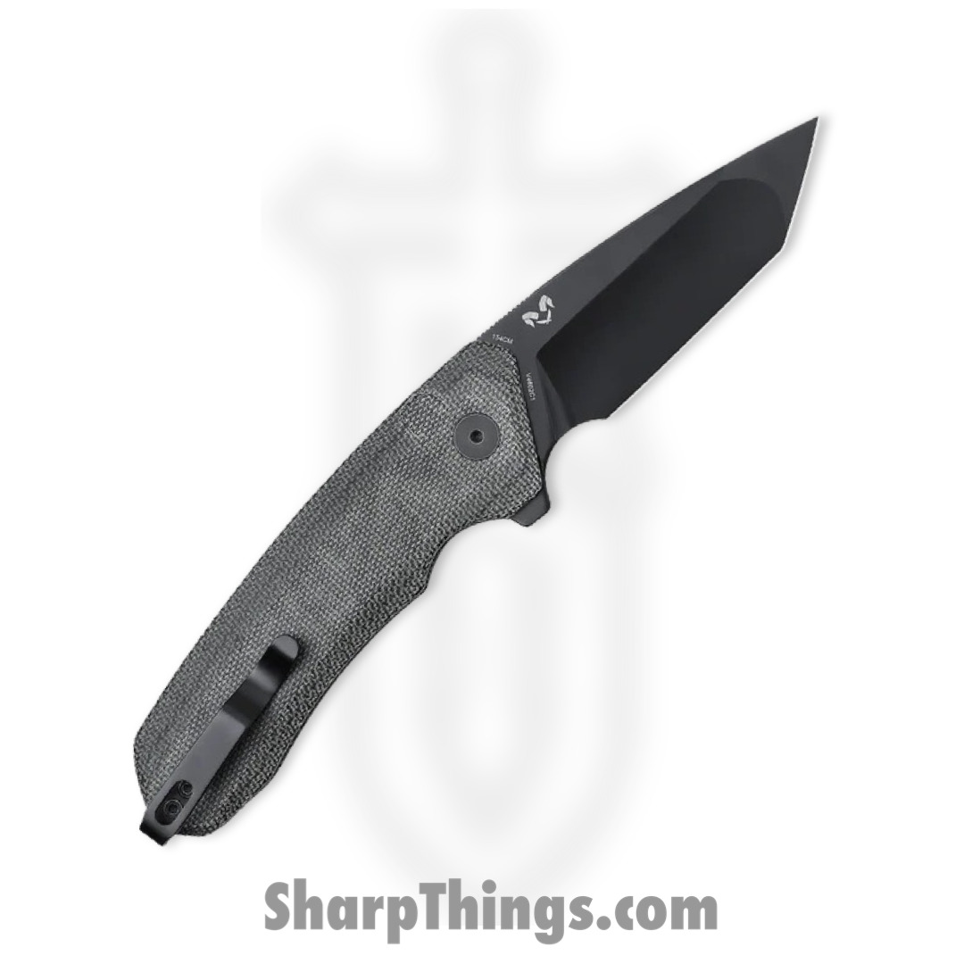 Kizer Cutlery - KIV4602C1 - Mad Tanto - Folding Knife - 154CM Coated Tanto - Micarta - Black - Image 2