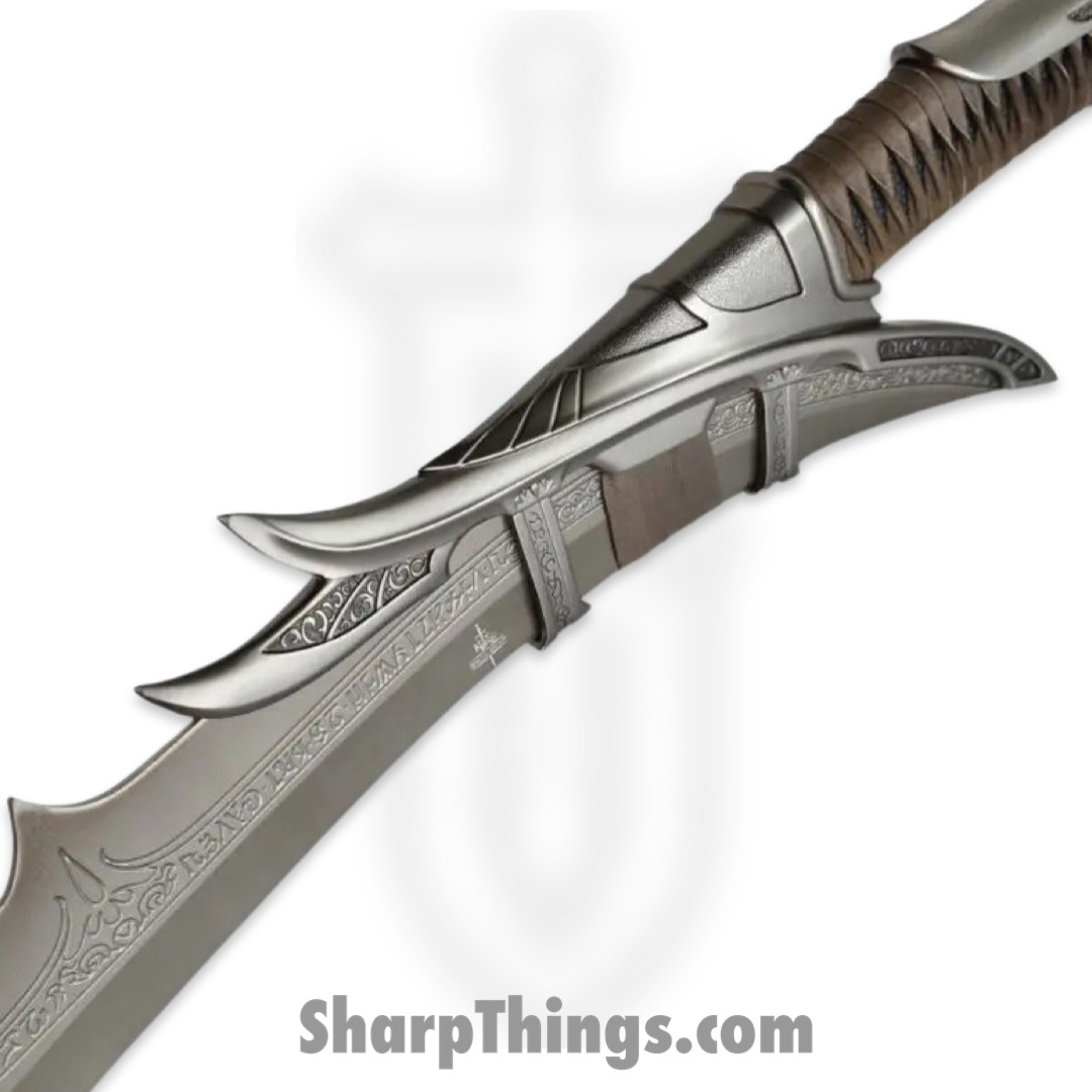 United Cutlery - KR0076 - Mithrodin Sword Dark Edition - Fixed Blade Knife - 420 Stainless Steel Dark Iron - Leather Wrapped - Black - Image 5