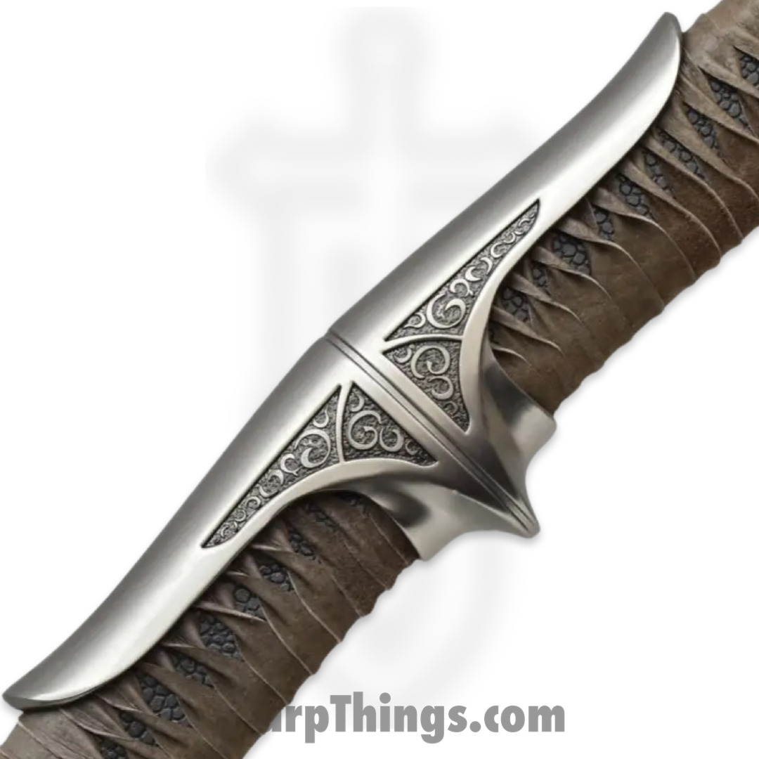 United Cutlery - KR0076 - Mithrodin Sword Dark Edition - Fixed Blade Knife - 420 Stainless Steel Dark Iron - Leather Wrapped - Black - Image 3