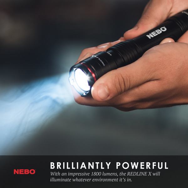 Nebo - NEB-FLT-0008 - Redline X - 1800 Lumen Flashlight - Aluminum - Black - Image 7