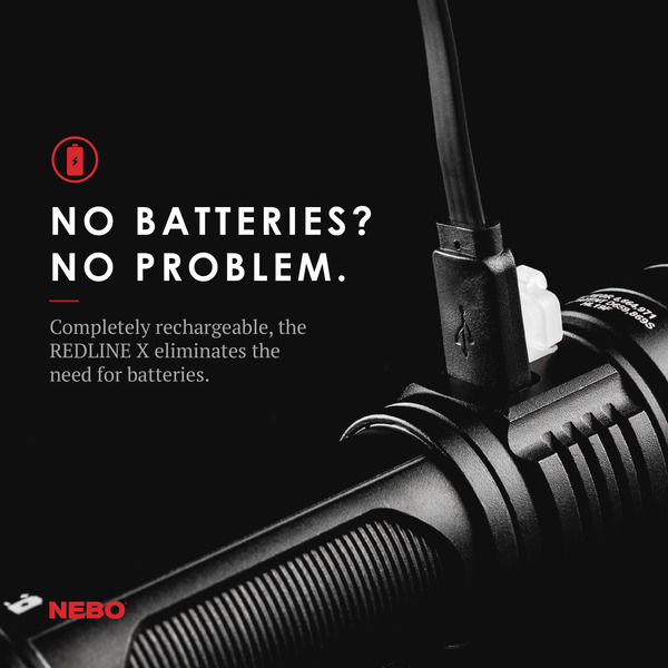 Nebo - NEB-FLT-0008 - Redline X - 1800 Lumen Flashlight - Aluminum - Black - Image 5