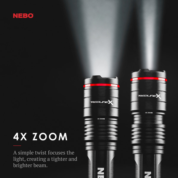 Nebo - NEB-FLT-0008 - Redline X - 1800 Lumen Flashlight - Aluminum - Black - Image 3