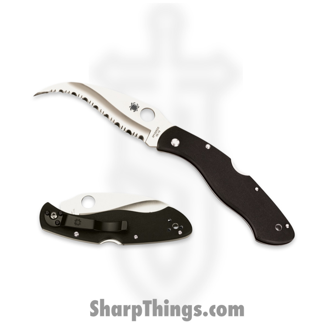 Spyderco - SC12GS - Civilian Lockback - Folding Knife - VG-10 Reverse S Blade - G 10 - Black - Image 3